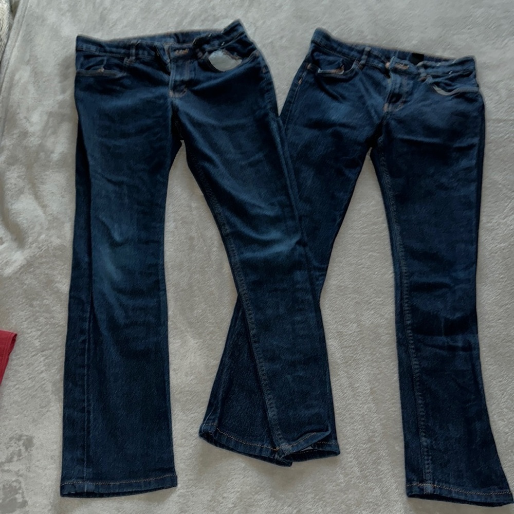 Two pair boys stretch skinny jeans